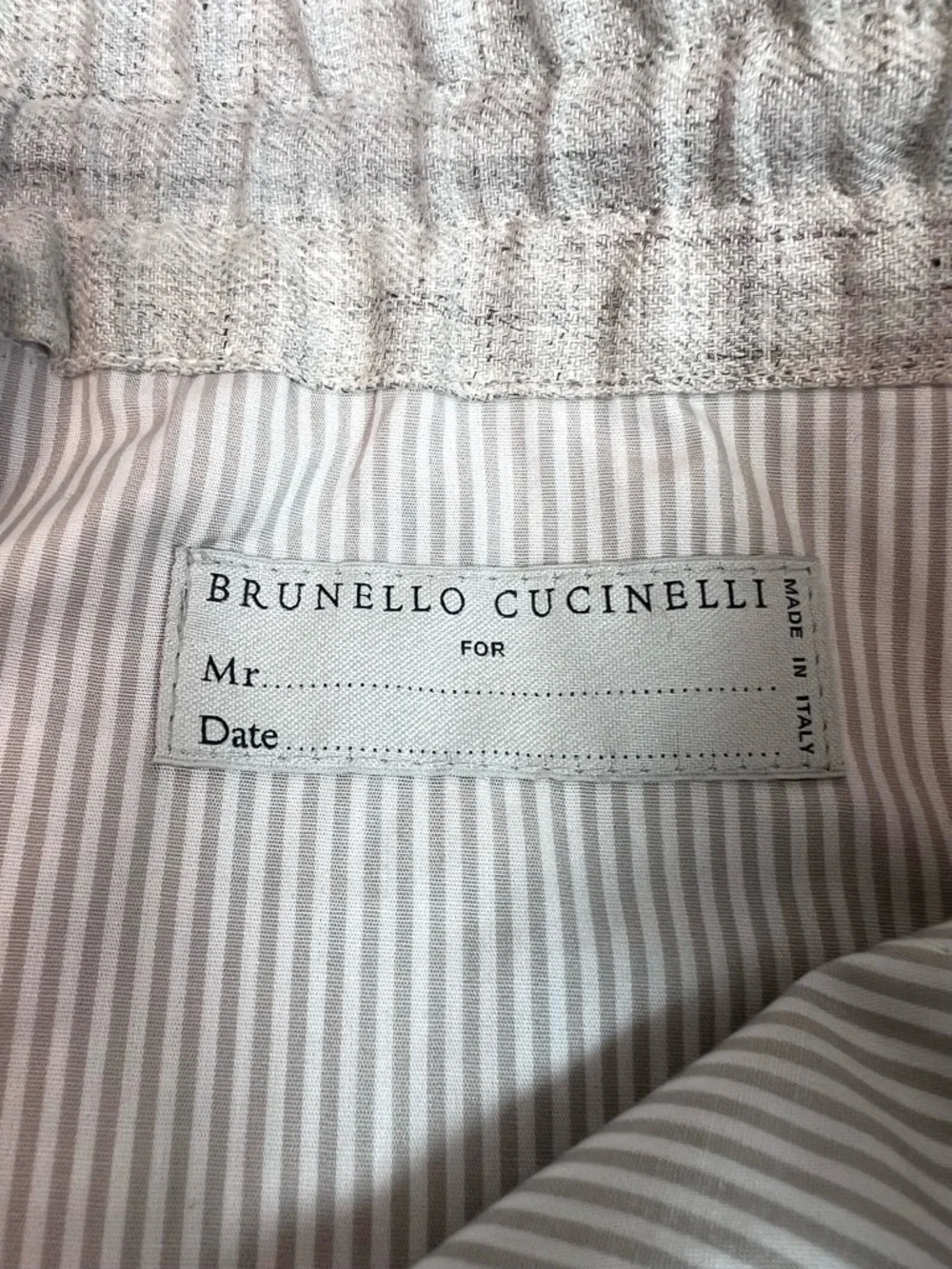 Brunello Cucinelli Linen Leisure Fit Cropped Drawstring Pants Size 52